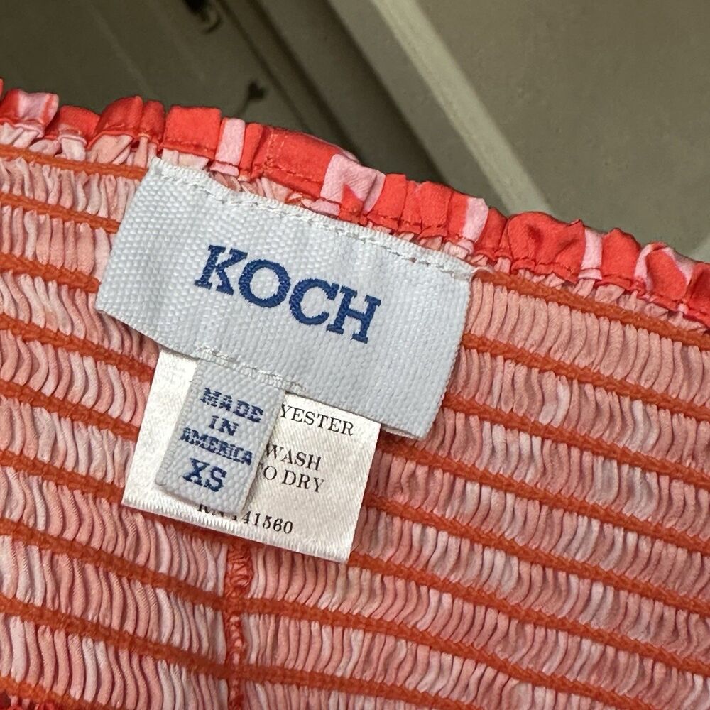 KOCH Erica Skirt Limited Edition Logo Print Red Skort Shorts Size XS Pleated - Picture 5 of 6